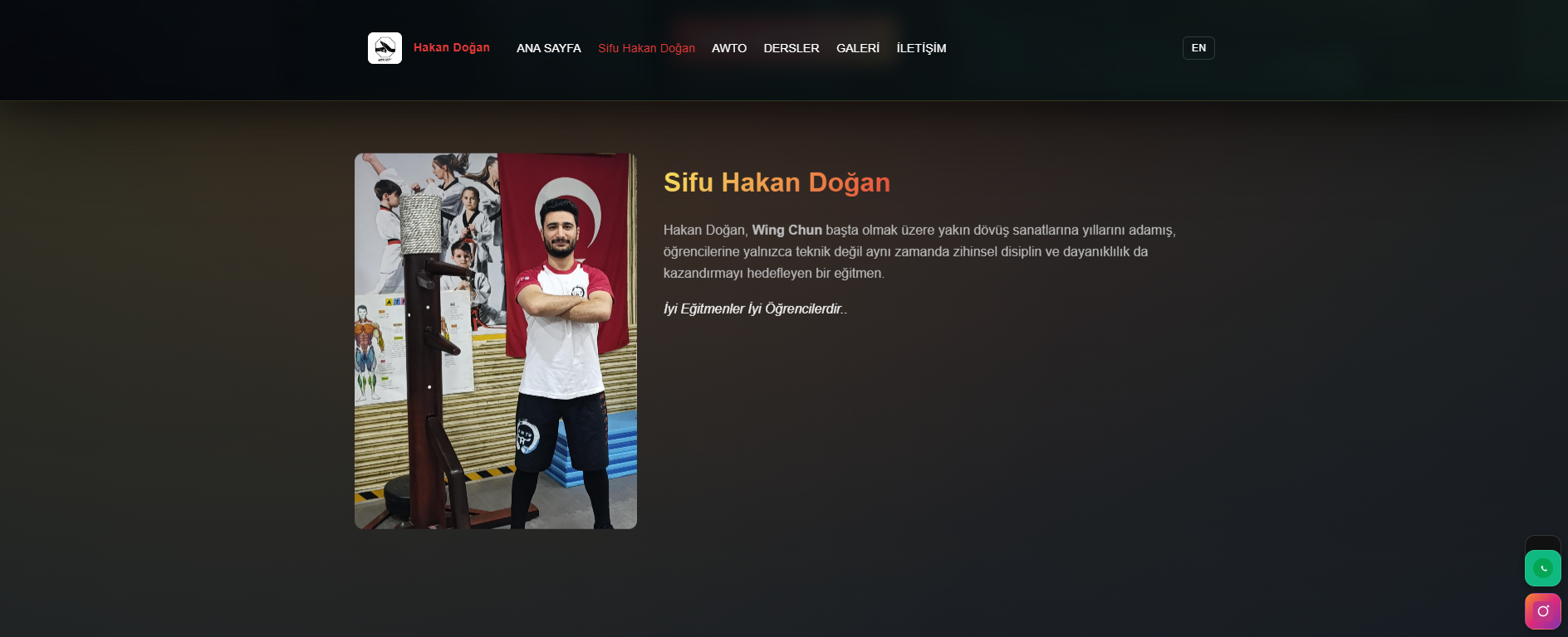 Sifu Hakan Doğan - dövüş sanatları eğitmeni